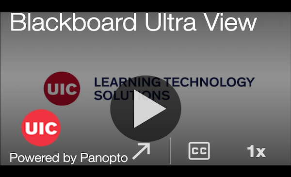 Blackboard Ultra Tutorial Thumbnail from video