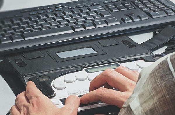 a special keyboard makes online learning accessible to some students