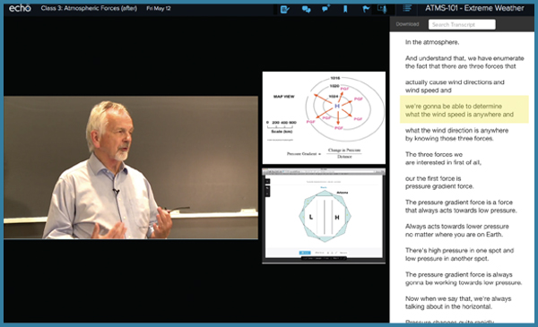 professors teaching with echo360 software