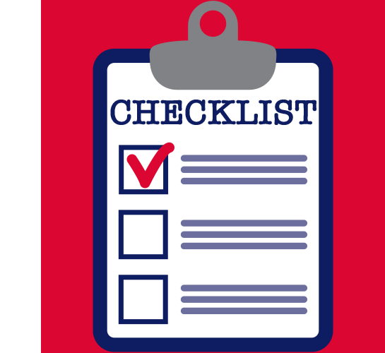 A checklist is a good way to make certain you don't forget anything.