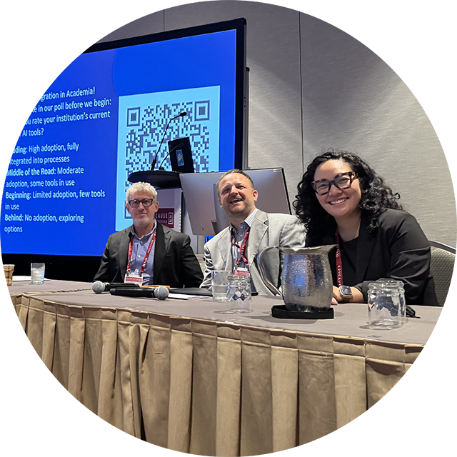 Cheryl McKearin, Szymon Machajewski, and Bryan Libbin at Educause 2024